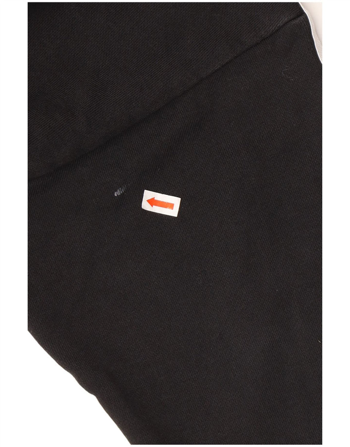 ADIDAS Pull à capuche court surdimensionné pour femme UK 8 Petit coton noir