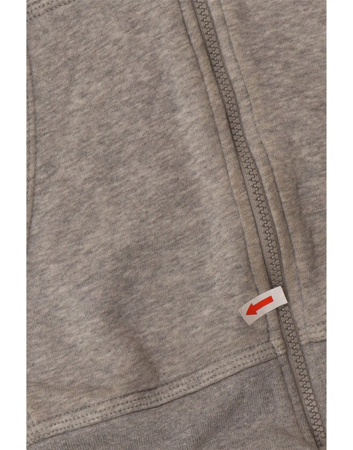 Nike Sweat à capuche zippé en coton moucheté gris moyen pour homme