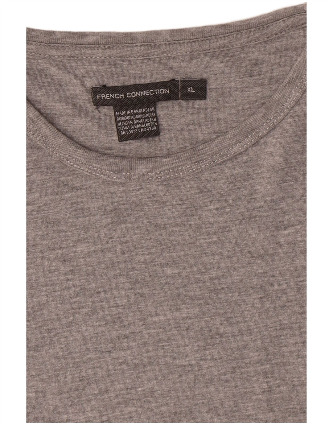 French Connection T-Shirt Homme Top XL Gris Moucheté Coton