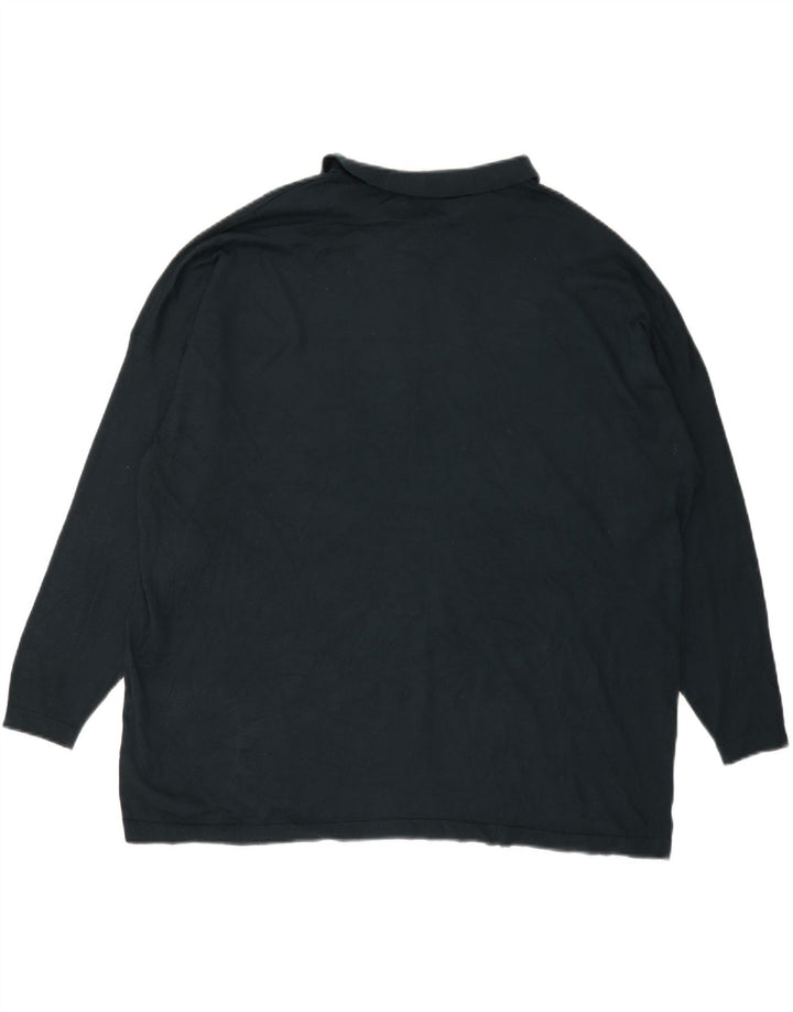 Zara Pull surdimensionné à col polo pour femme UK 14 Modal vert moyen