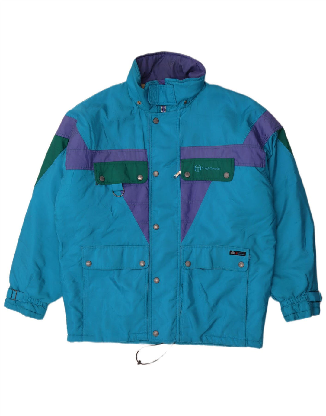 Sergio Tacchini Veste de ski pour homme UK 42 XL Bleu Colourblock