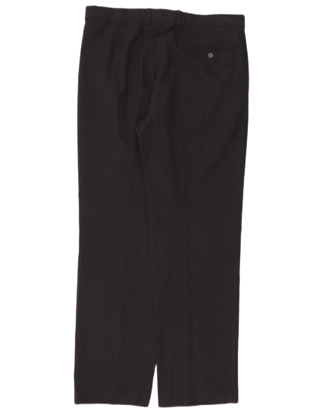 Marks & Spencer Pantalon de Costume Droit Homme W36 L33 Bleu Marine Polyester