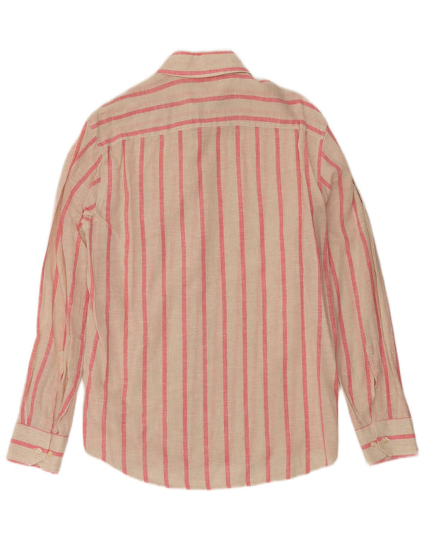 vintage Chemise Homme Moyen Off White Pinstripe