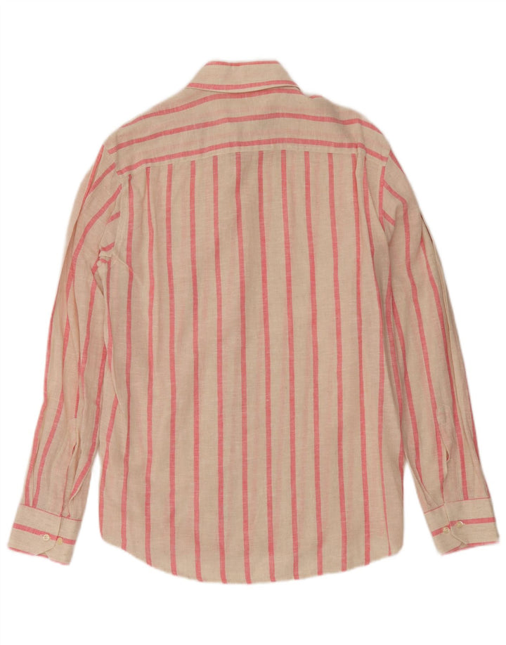 vintage Chemise Homme Moyen Off White Pinstripe