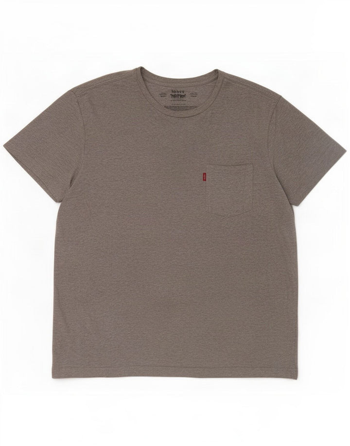 Levi's T-Shirt Homme Gris Large Coton