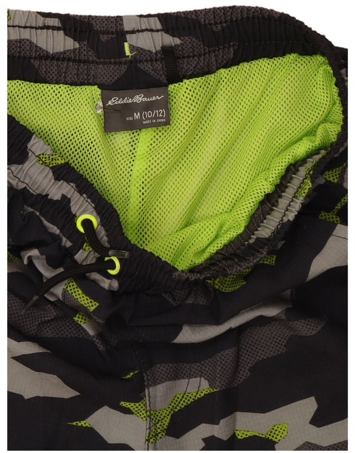 Eddie Bauer Short de Bain Garçon 10-11 Ans Camouflage Noir Moyen
