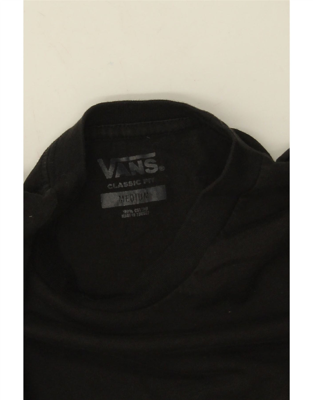 Vans Haut graphique à manches longues pour homme Coupe classique en coton noir moyen