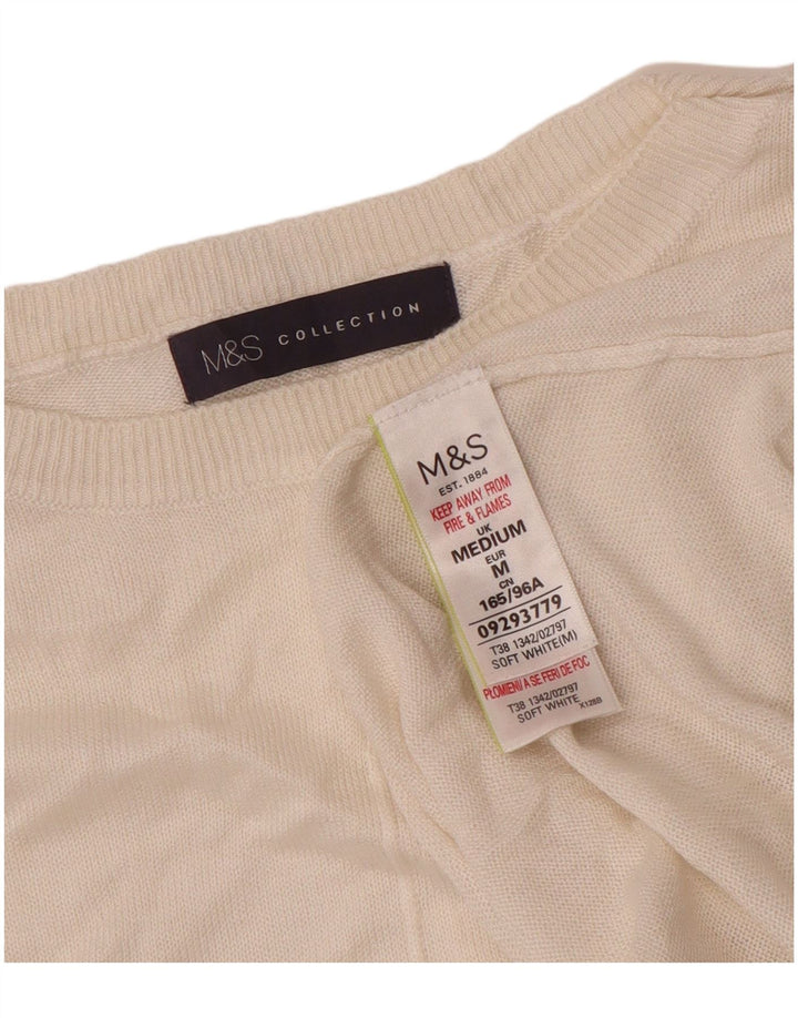 Marks & Spencer Pull col bateau pour femme UK 14 Medium Off White