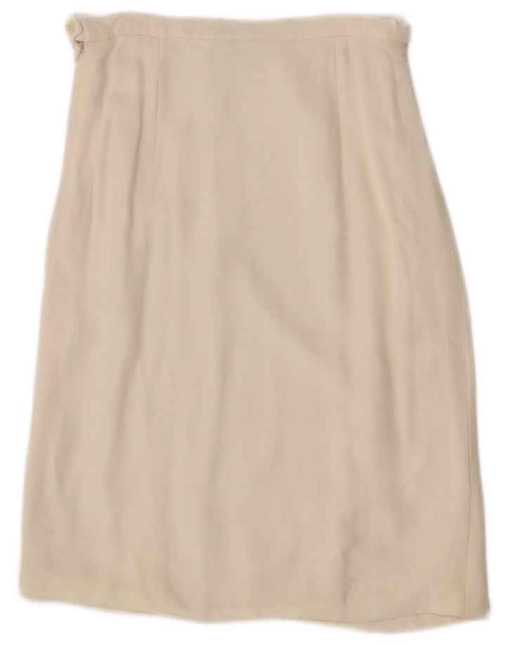Max Mara Femme Jupe Midi W28 Medium Blanc Cassé