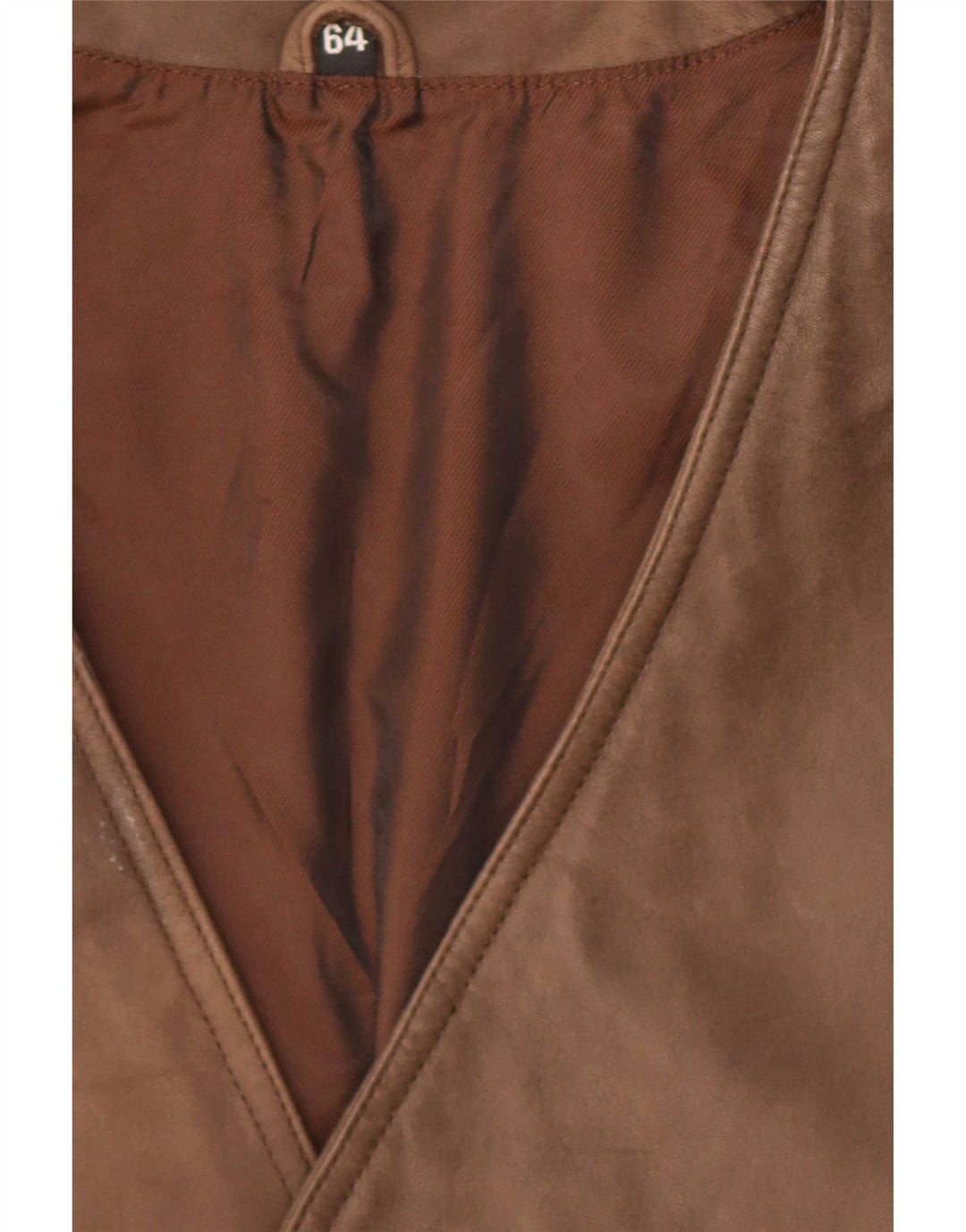 gilet en cuir homme vintage IT 64 5XL Marron