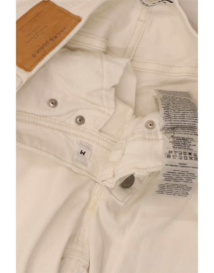 JACK & JONES Short en Jean Regular Fit Homme Moyen W32 Coton Blanc