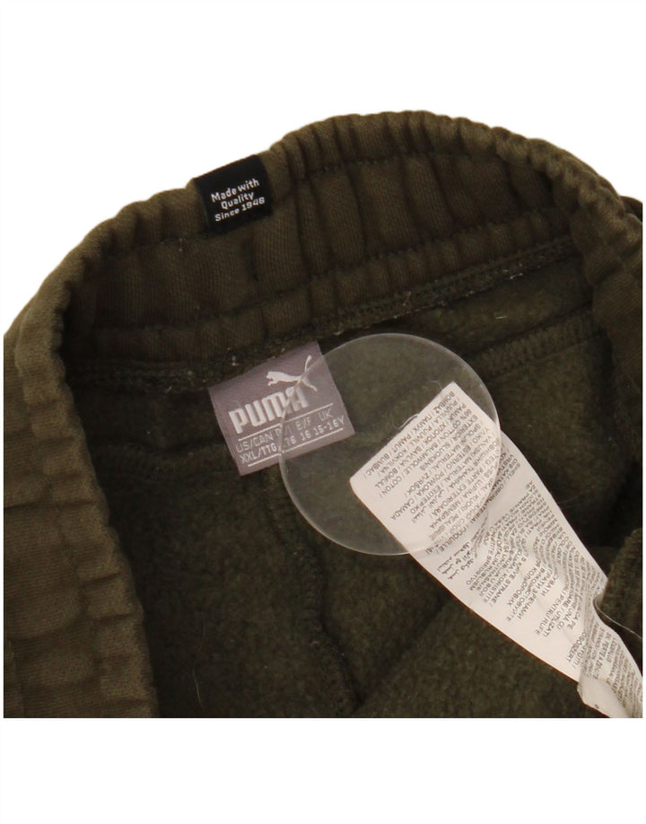 Puma Pantalon de Survêtement Garçon 15-16 ans Kaki Coton