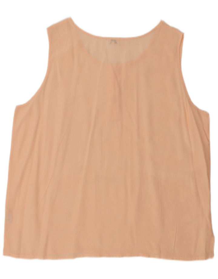 milano Chemisier sans manches pour femme IT 46 Large Rose Soie