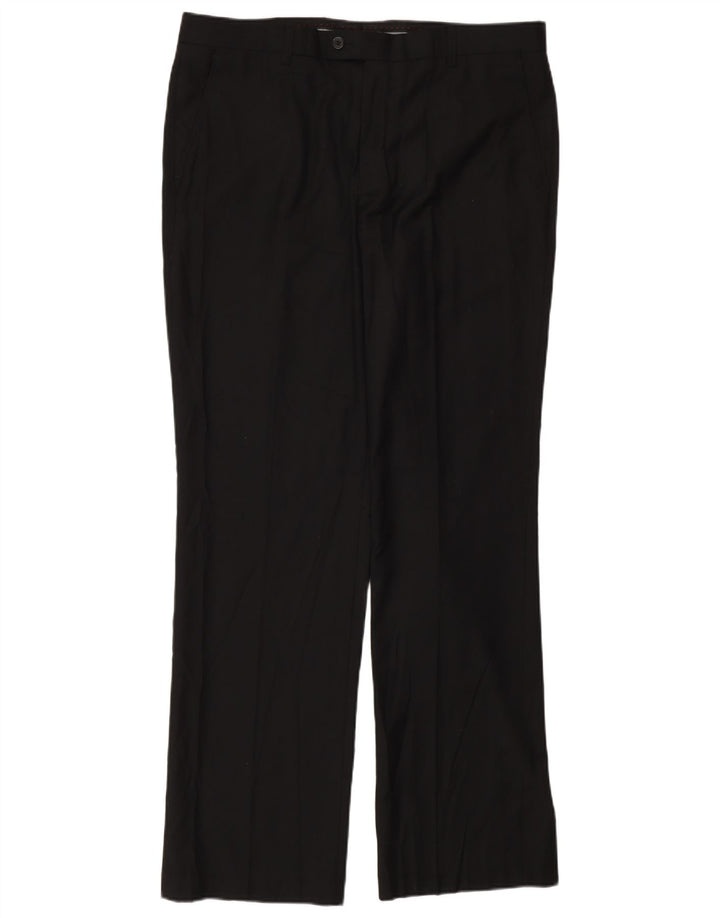 Pierre Cardin Pantalon de Costume Droit Homme W36 L32 Noir Polyester