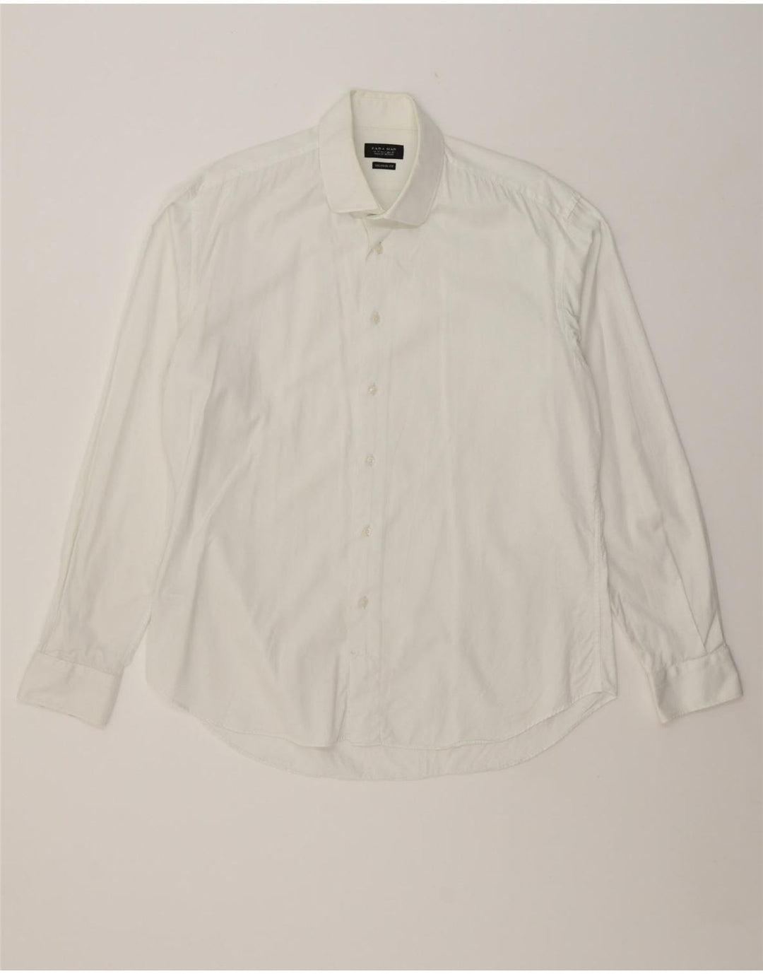 ZARA Mens Tailored Fit Shirt Size 17 XL White Cotton Vintage Zara and Second-Hand Zara from Messina Hembry 