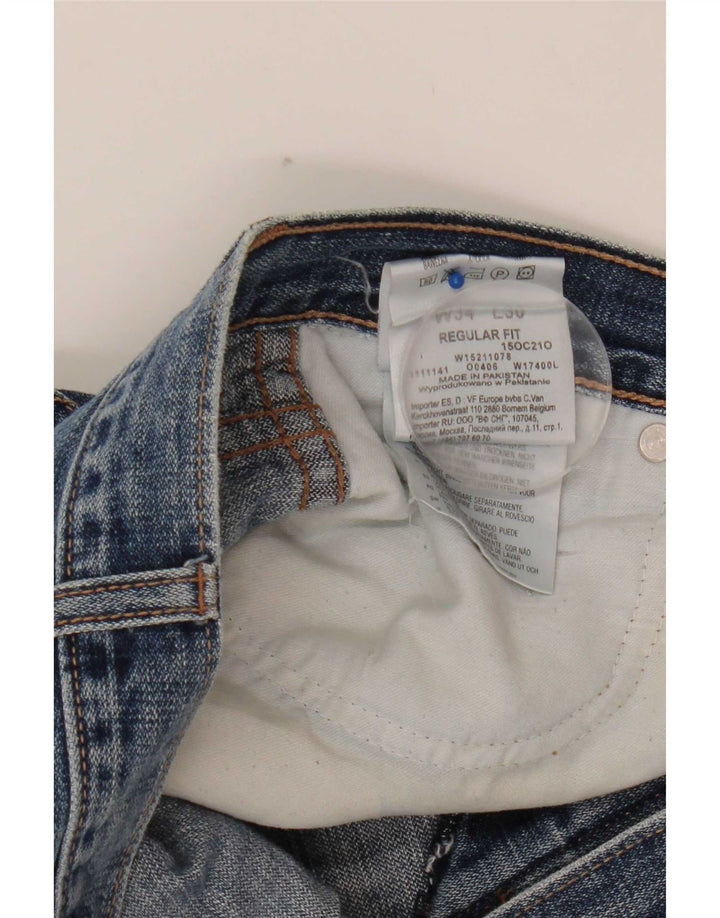 Wrangler Jean droit coupe droite W34 L30 pour homme en coton bleu