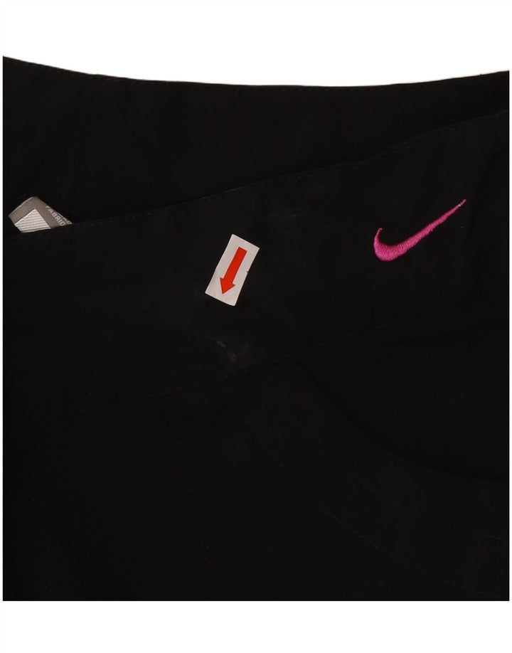 Nike Pantalon Capri Femme US 4/6 Small W30 L21 Noir Polyester Sports