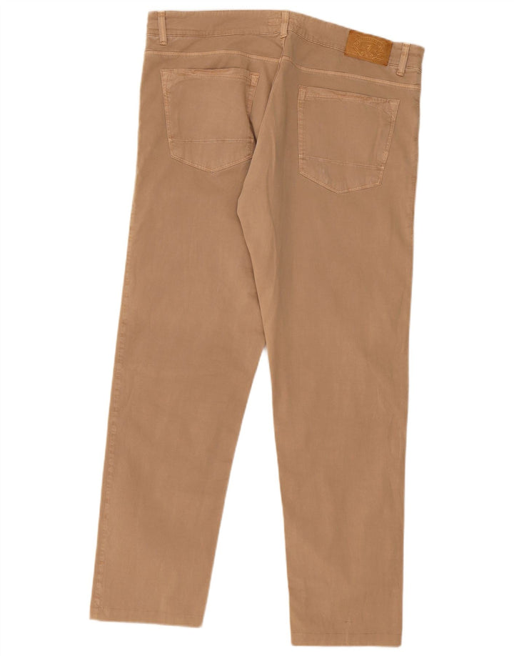 TRUSSARDI Pantalon Droit Casual Homme W35 L30 Beige Coton