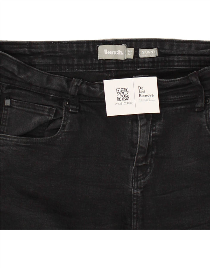 BENCH Jean Skinny Femme W34 L34 Noir Coton