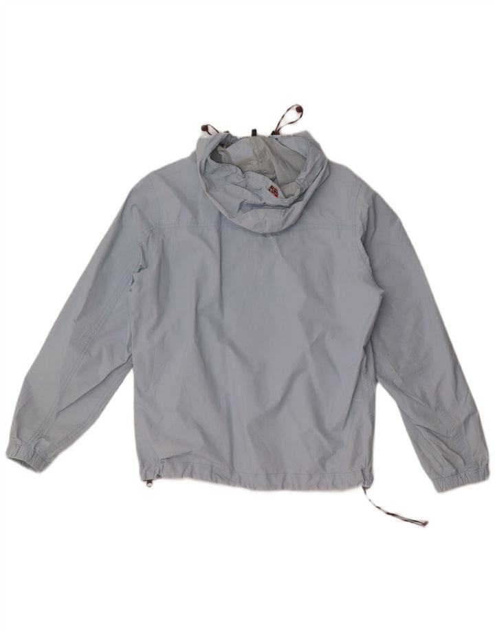 Napapijri Veste de pluie surdimensionnée à capuche pour femme UK 10 Small Bleu
