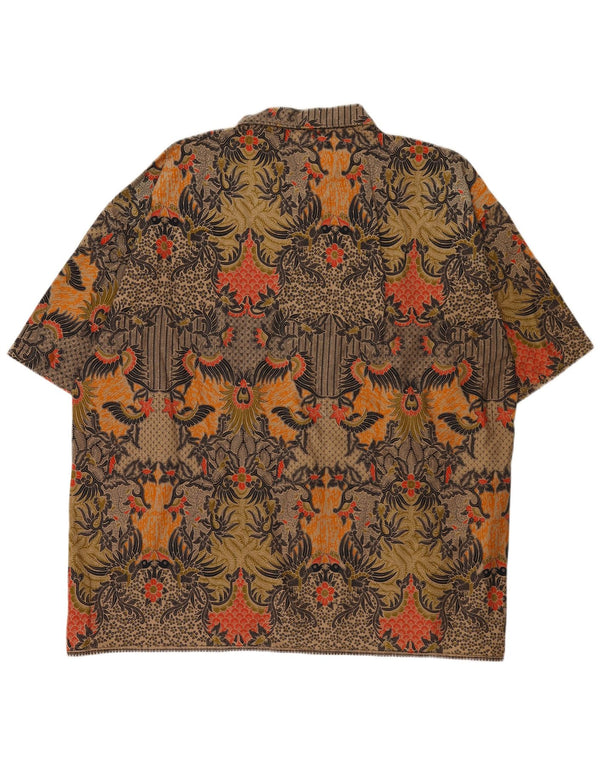 Alit Astika Chemise à manches courtes à motif abstrait pour homme 5XL Multicolore