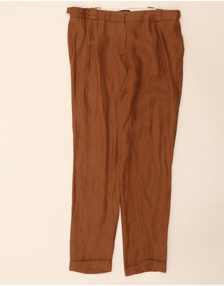 Massimo Dutti Pantalon Chino Regular Femme EU 40 Medium W30 L31 Marron