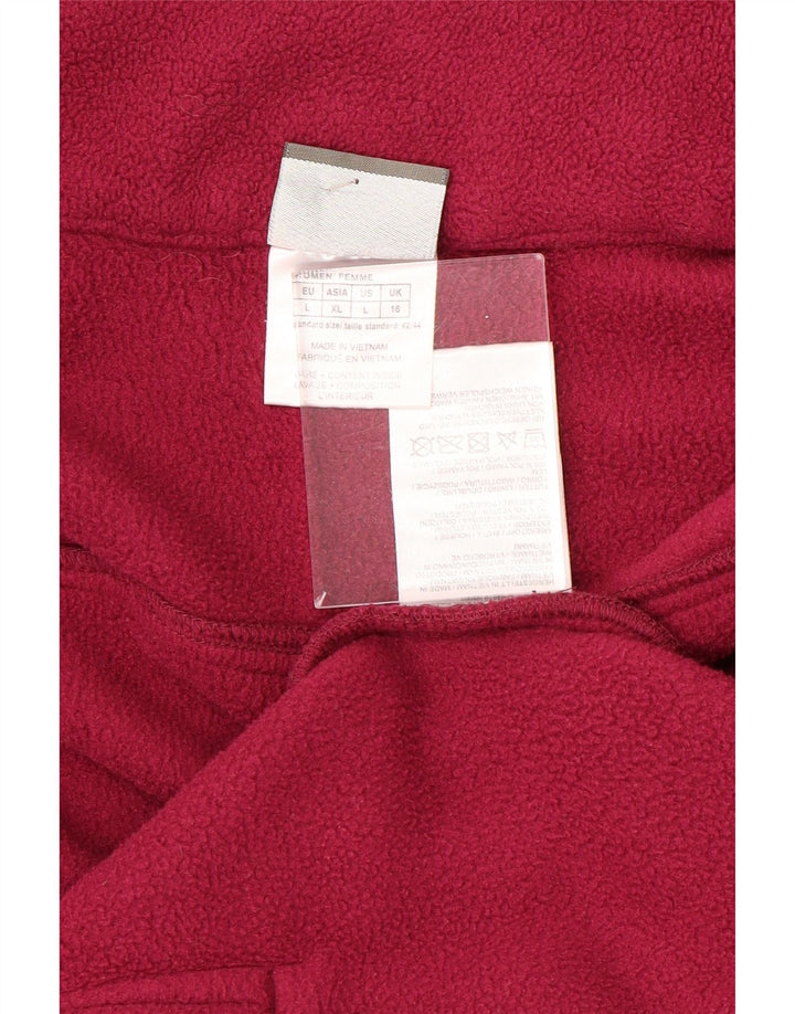 JACK WOLFSKIN Veste Polaire Femme UK 16 Large Rose Polyester
