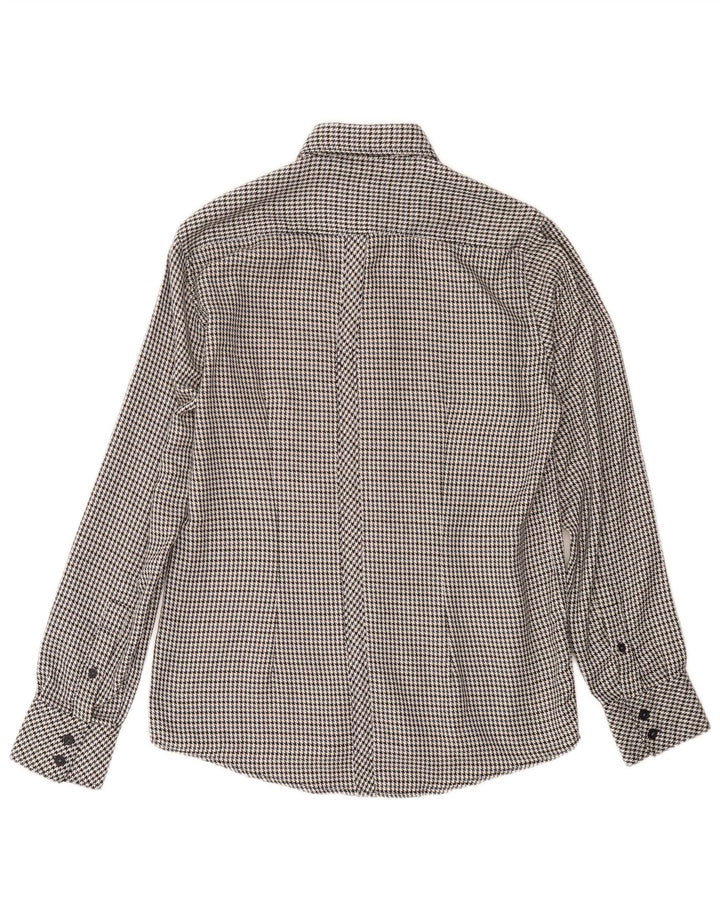 LAMBRETTA Chemise Flanelle Homme Petit Noir Pied-de-Poule Coton