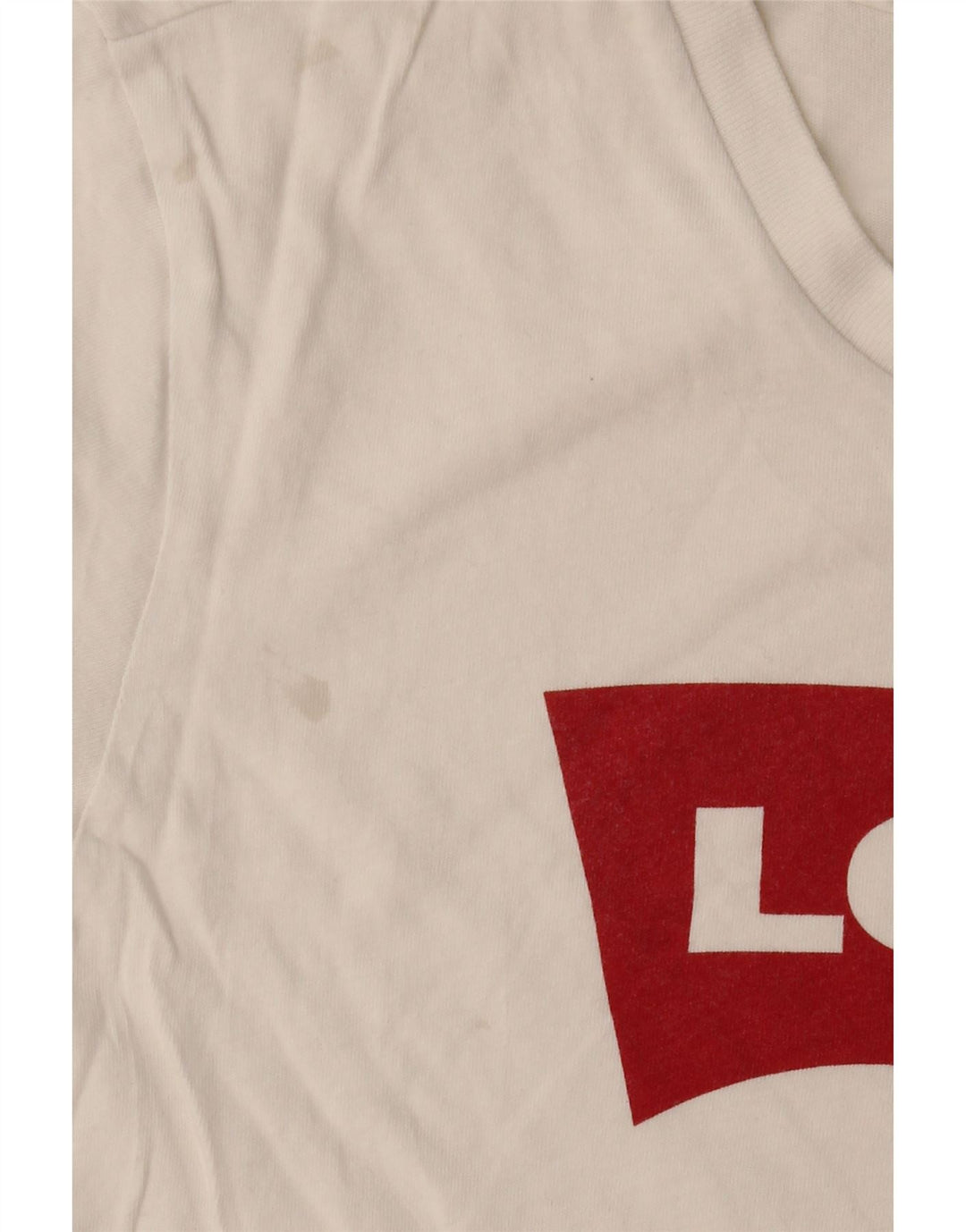 Levi's T-Shirt Graphique Femme UK 14 Blanc Moyen
