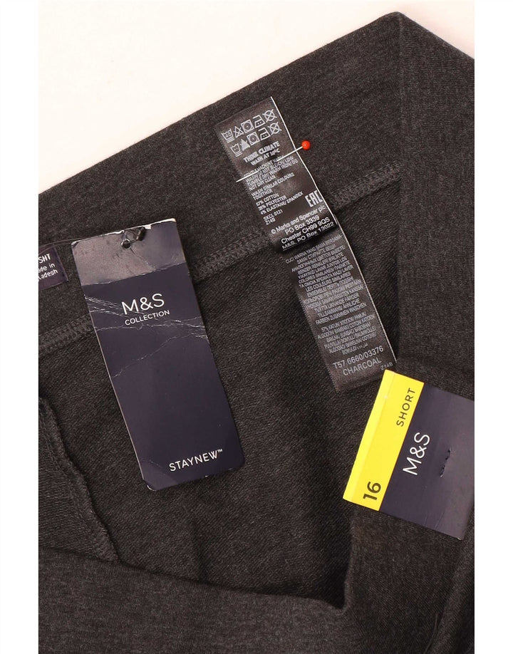 Marks & Spencer Pantalon de survêtement pour femme UK 16 Large Gris Coton