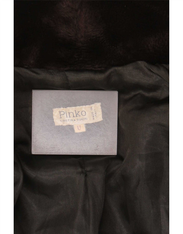 Pinko Veste en fausse fourrure pour femme Taille unique Marron