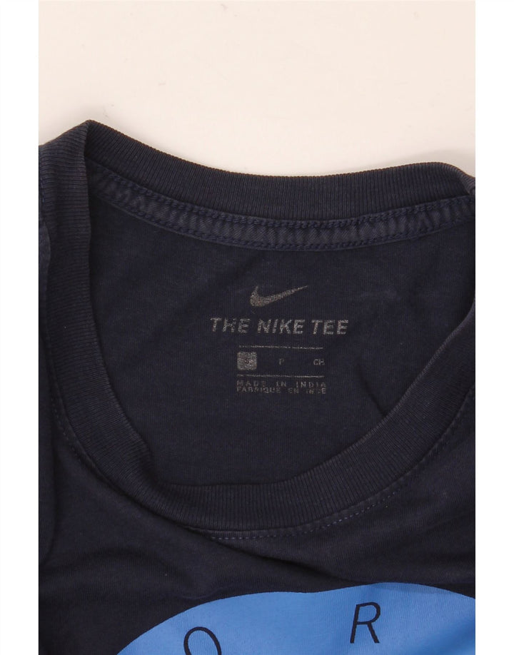 Nike T-shirt graphique pour homme en coton bleu marine Taille S