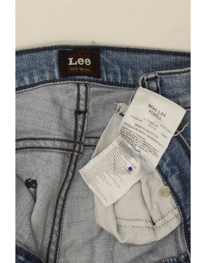 Lee Jean Powell Slim W34 L34 Homme Bleu Coton