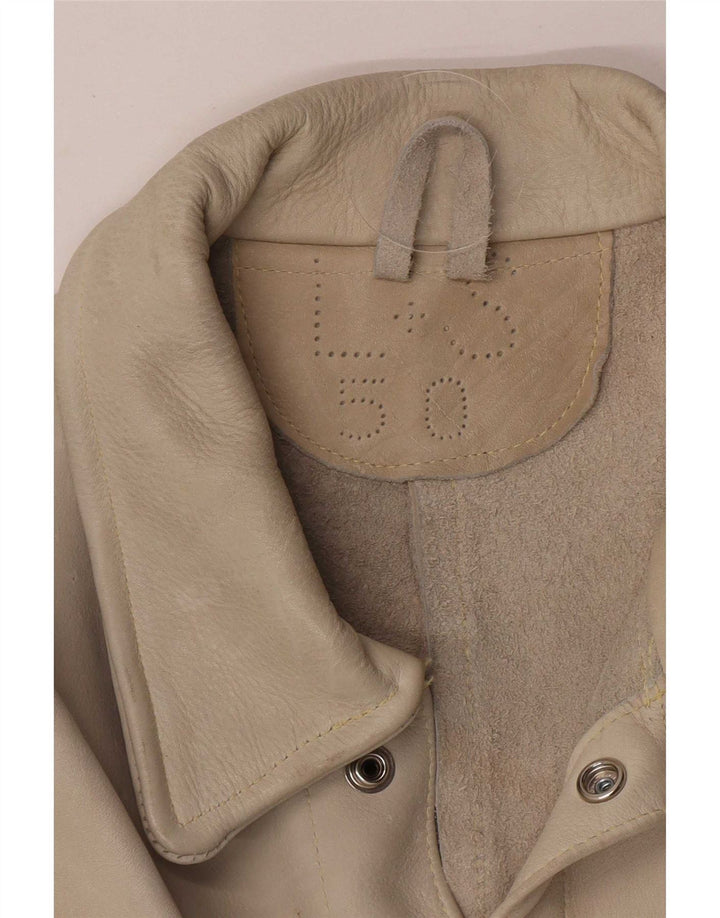 veste en daim homme vintage IT 50 Grand Beige