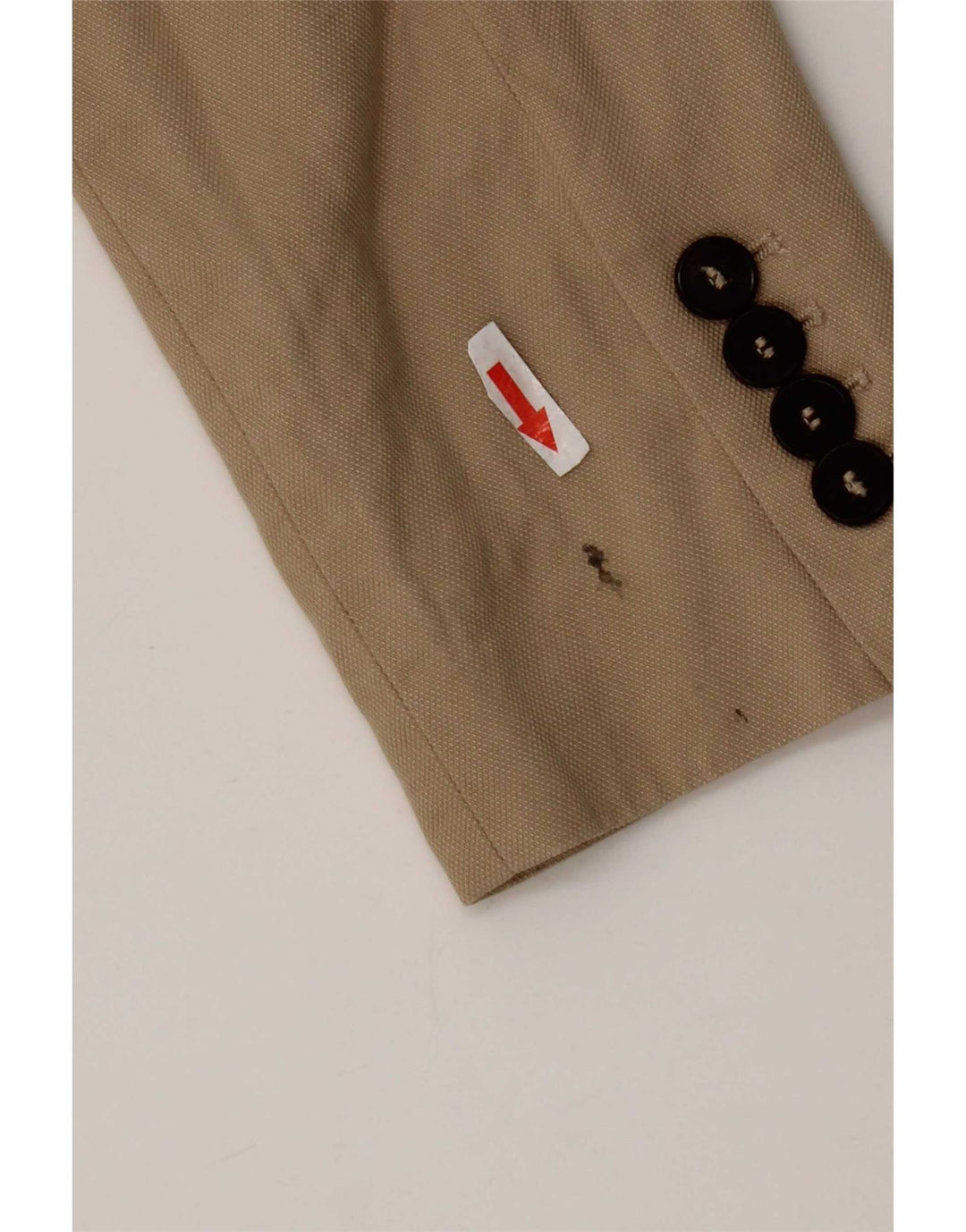 Zara Veste Blazer 1 Bouton Femme UK 6 XS Beige Lyocell