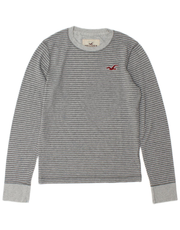 Hollister Haut à manches longues pour homme Petit gris rayé