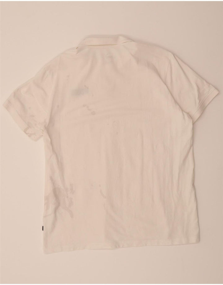PUMA Mens Polo Shirt XL Off White Vintage Puma and Second-Hand Puma from Messina Hembry 