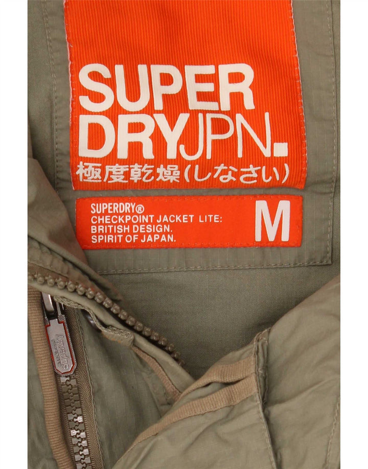 Superdry Parka à capuche pour femme UK 12 en coton kaki moyen