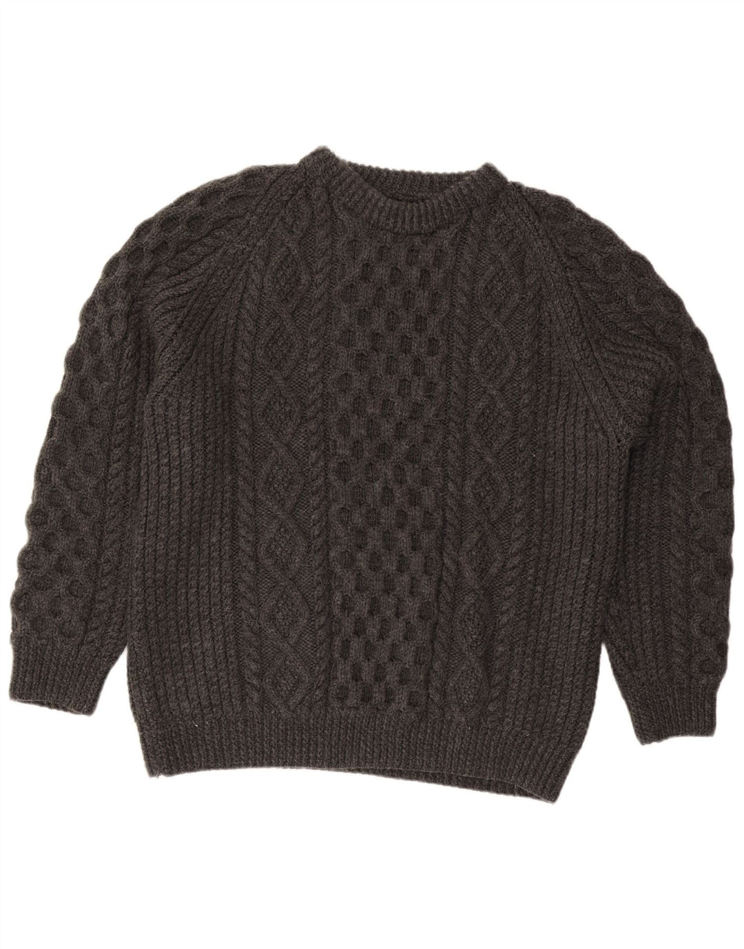 vintage Mens Crew Neck Jumper Pull XL Gris