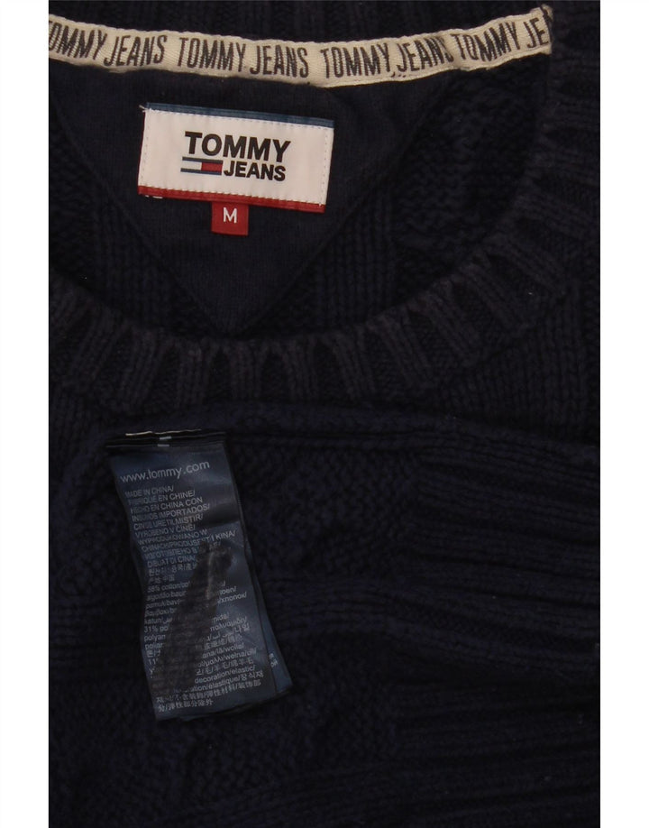 Tommy Hilfiger Pull à col rond pour homme en coton bleu marine moyen