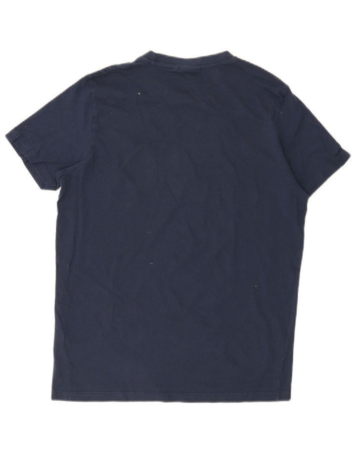Ellesse T-Shirt Graphique Top Bleu Marine Moyen Coton Homme
