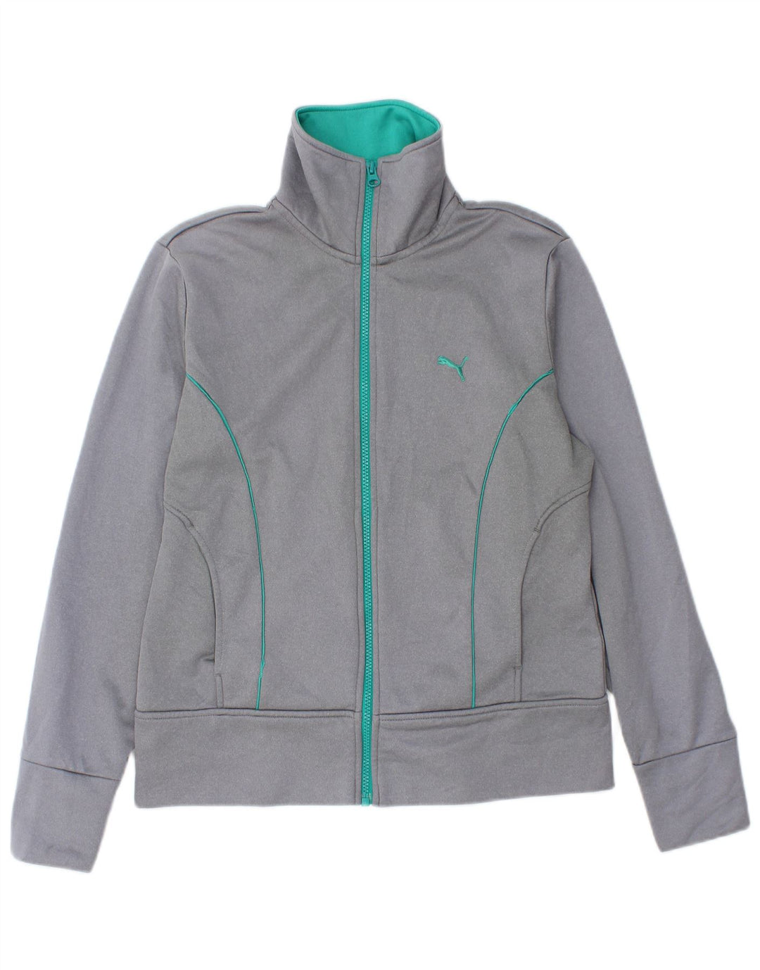 PUMA Veste de survêtement pour femme UK 42 Gris moyen Polyester