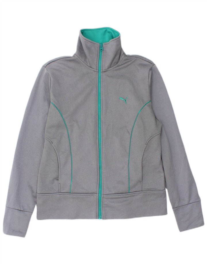 PUMA Veste de survêtement pour femme UK 42 Gris moyen Polyester