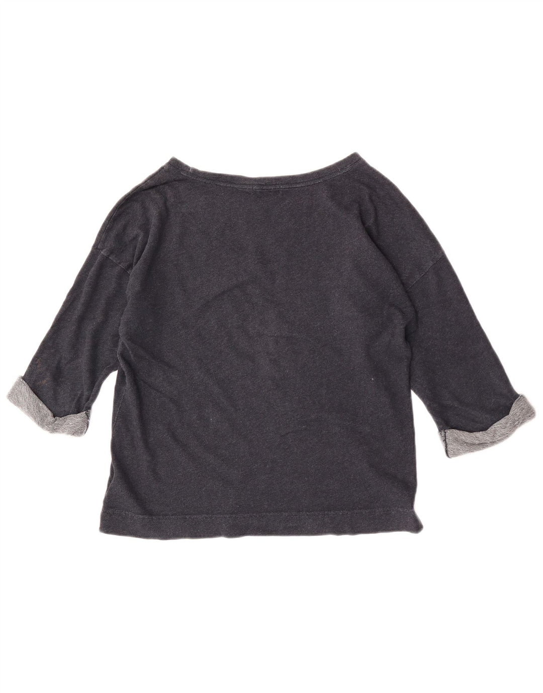 Gap Haut Oversize Femme Manches 3/4 UK 10 Petit Bleu Marine Coton