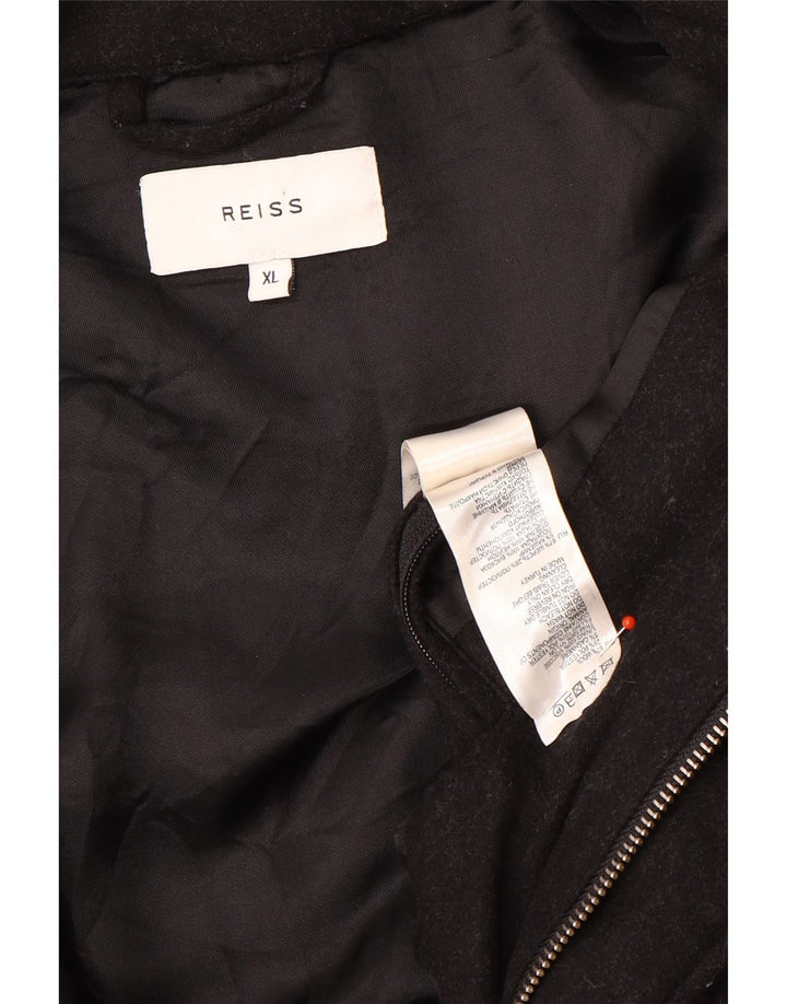 Reiss Veste matelassée pour homme UK 42 XL Noir Laine