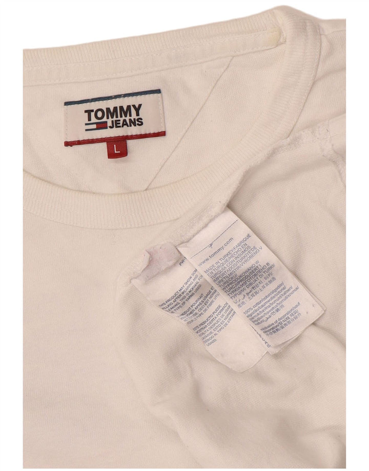 TOMMY HILFIGER T-Shirt Graphique Homme Grand Blanc Coton
