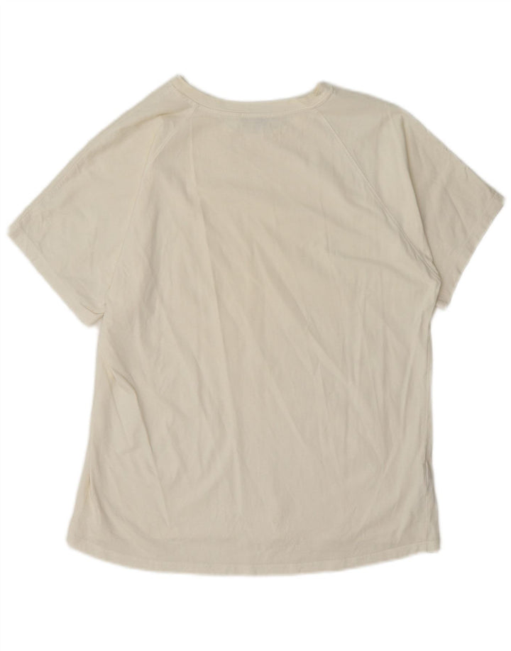 Massimo Dutti T-shirt surdimensionné pour femme UK 10 Petit coton blanc