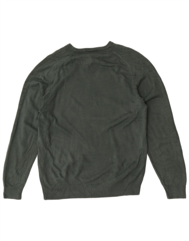 MARKS & SPENCER Pull col V pour homme UK 38/40 Vert moyen