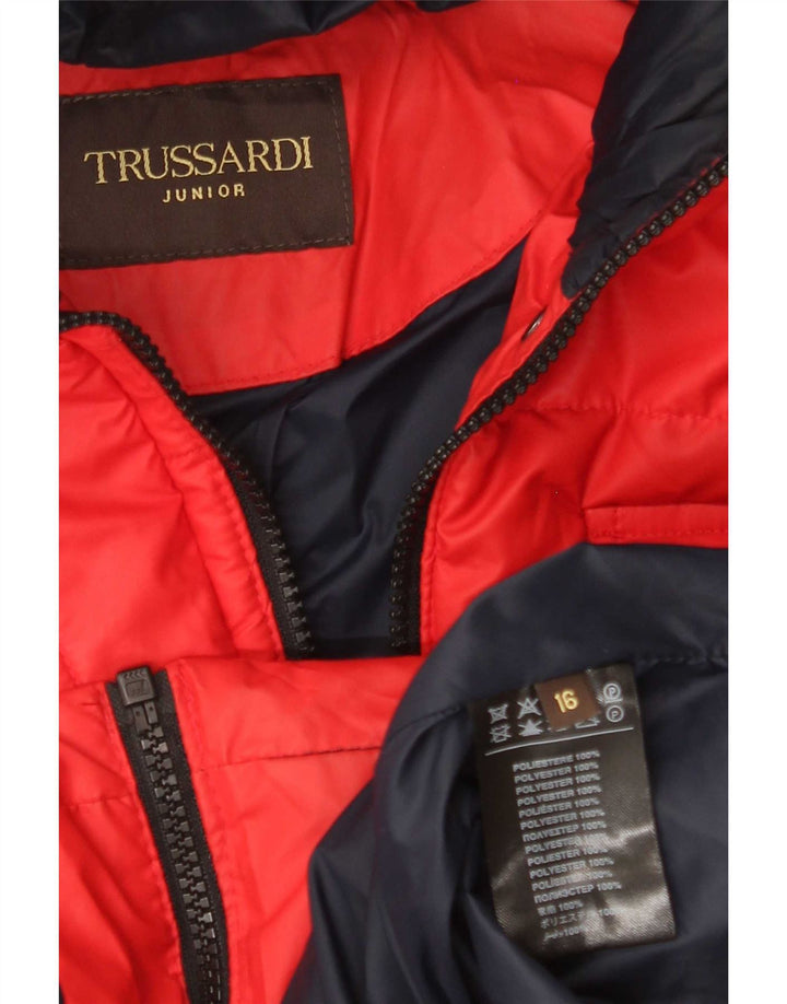 Trussardi Veste matelassée à capuche Junior Fille 15-16 ans Rouge Polyester
