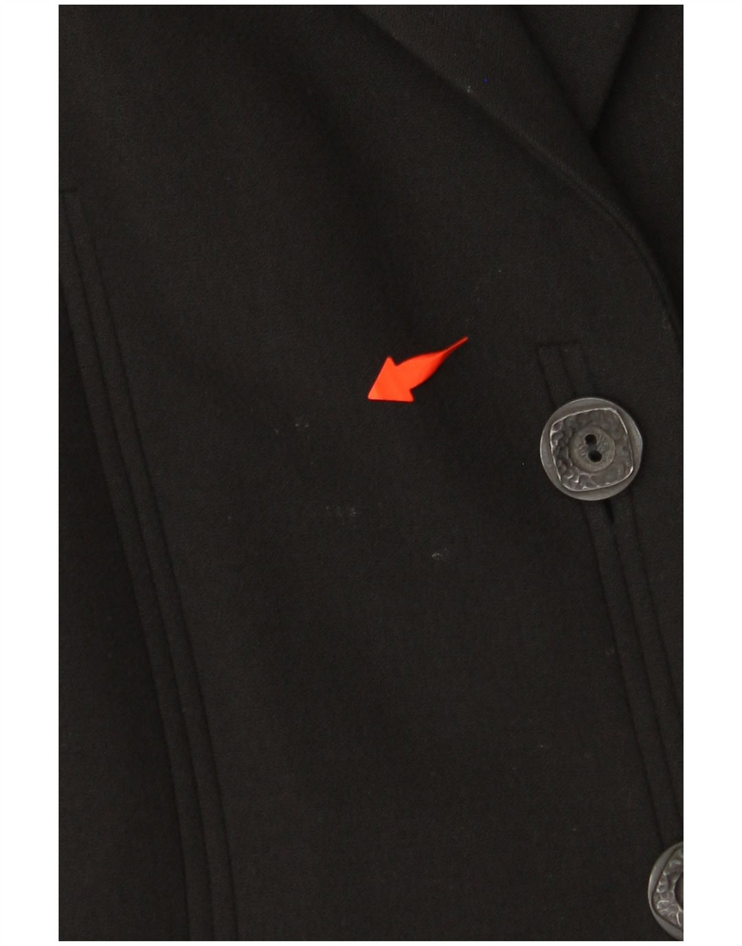 LES COPAINS Manteau Femme UK 44 Medium Noir Viscose